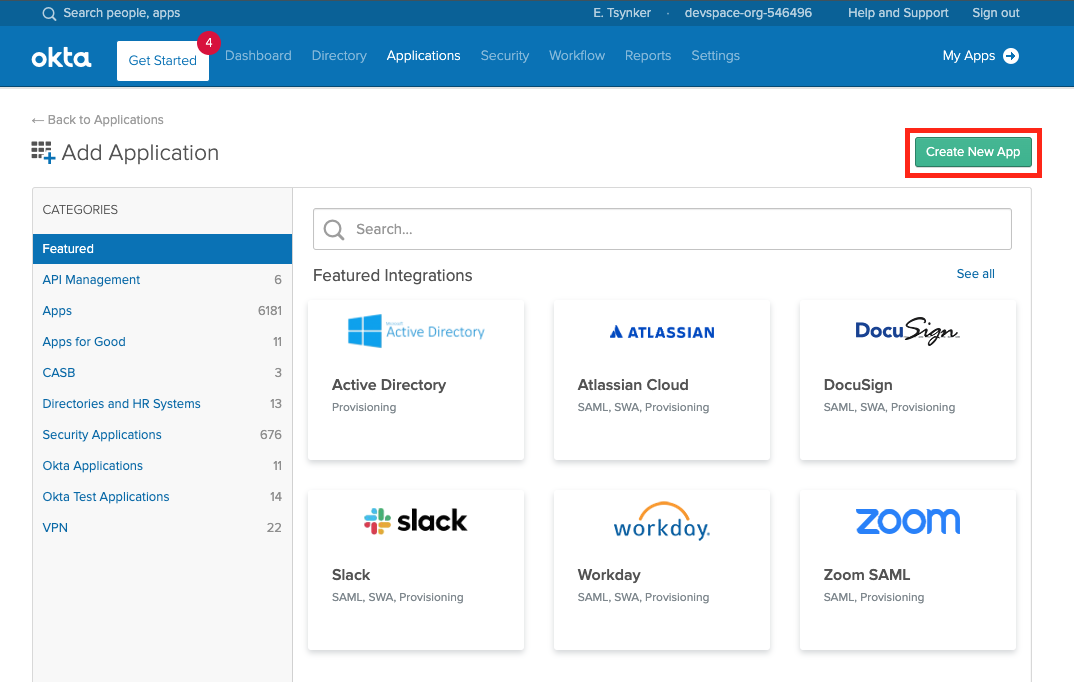Create App for the platform